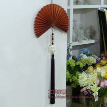 High-end hanging ear fan Thai-style Southeast Asian hanging fan decorative large shell padding bedroom wall decorative tassel