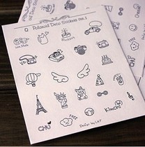 Creative DIY Album Decorative Stickers Polaroid Mini Photo Paper Border Stickers Cute 7 Sheets