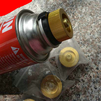 Outdoor camping stove head converter Copper picnic stove conversion head with self-closing function round gas tank adapter