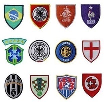 National football teams embroidered with 12 sets of arms cloth stickers with embroidered label
