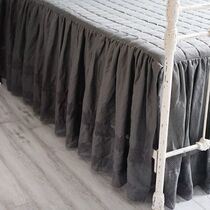 South Korea imported dark gray cotton lace-made padded cotton bed skirt skirt can be customized