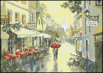 Cross stitch electronic drawings 4758 rain 180W * 127H31 color XSD source file