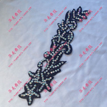 Gorgeous national standard modern Latin Waltz Tango quick step handmade head flower big diamond AB color head decoration can be customized