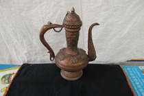 Tibetan ethnic style Nepal handmade copper pot Tibetan Kettle Teapot pot Butter Pot Butter Pot long neck pot