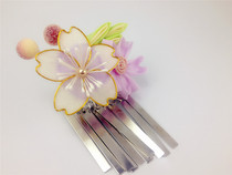 And wind hair hairpin Japanese fine work Flower hairpin bathrobe hair accessories Japanese-style Mori hand hair accessories cos