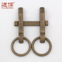 Far Confucianism bronze sculpture Chinese antique brass bolt door bolt door latch door door window classical copper live YRJ986 brass handle