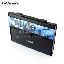 Fumei high A4 lattice reinforced black organ bag multi-layer folder test bag portable file bag