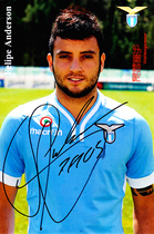 Lazio Rising Star Felipe Andersons autograph-signed photo IP signature