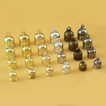  CCB imitation metal with hanging ring tassel cap hanging bell cap Gold silver bronze handmade diy accessories