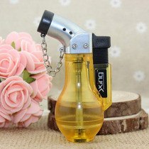 Silver Star Creative Lighter Transparent Gas Case Small Wine Bottle Type Personality Small Spray Fire Gun Gas Lighter