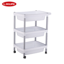 Quick Spanish import Three-layer containing car multifunction kitchen fruit removable shelf storage rack corner shelf