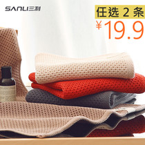 Sanli pure cotton gauze towel Adult plus thick Japanese wash face towel Absorbent couple hotel towel