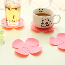 Creative three-dimensional flower silicone coaster cute non-slip anti-hot tea coaster Cup cushion heat insulation pad