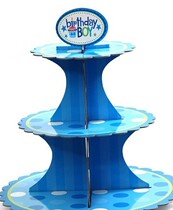 Baking Packaging Triple Layer Cup Cake Rack Dessert Snack Tray Wedding Birthday Party Supplies Paper Dessert Table