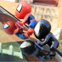 Car Sucker Spider-Man Doll Spider-Man Sucker Black Red Decorative Interior Car Decoration