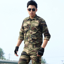 Cotton thin camouflage suit men's outdoor slim work training spring and autumn summer combat women's wear-resistant clothing