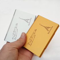 Hongchuang lightweight aluminum alloy business card box for men and women ultra-thin business business card holder metal multi-color simple card box
