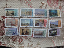 Foreign French letters and sales stamps issued in 2013 Art series Impressionist painting complete set of 12 complete