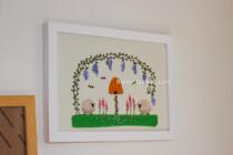 Happy Ranch-Two lambs handmade embroidery materials package students handmade class homework French knots three-dimensional embroidery