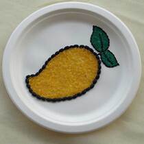 Grain paste painting Handmade DIY seed painting Grain painting Exquisite mango plate painting Golden mango