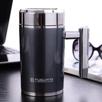 Fuguang thermos cup mens female couple business vacuum stainless steel office cup Water cup Student teacup lettering