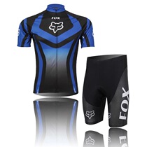 Fire Fox Black Blue Summer Breathable Mountain Self single Fleet Equipment Short sleeves Riding Suit Pulley Suit for men and women
