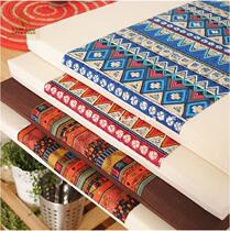 Bohemian chair cushion cushion with sponge core exotic Southeast Asian customs triangle unwashed and spliced dining chair cushion breathable