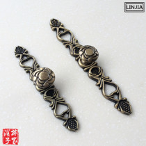 Special sale promotion furniture door handle Chinese antique pastoral handle Green bronze European cabinet door drawer cabinet handle