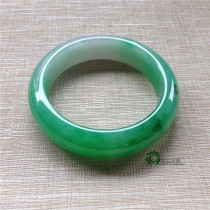 Myanmar natural old pit A goods jade jade bracelet Bing waxy species Zhengyang green jade bracelet with certificate KC378