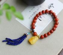 Zimei new Nanhong bracelet single circle matching support detection beeswax pendant carving 39