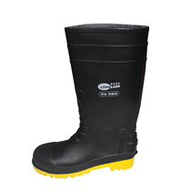 Lang Leicester smashing puncture-resistant boots oil resistant to acid and alkali yu xue xie safety shoes high boots