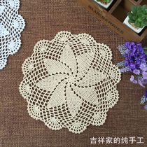 Handmade crochet crochet pad decorative heat insulation pad round table pad ins Wind Indian dream catcher custom