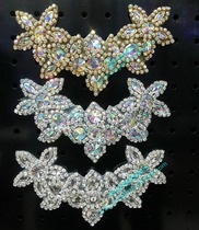 AB colored glass Diamond water drill five-pointed star collar collar gold skirt dress collar decoration wedding shoes sticking drill