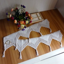  Handmade crochet curtain bottom edge hook flower decoration wide lace pure cotton hollow retro DIY accessories white beige