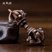 Tibetan Buddhist Buddhism supplies Tantric supplies Nepal handmade copper five-strand diamond pestle ornaments