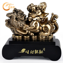 Yao Yijun Cabbage Pieces imitation copper cabbage a pair of ornaments office money