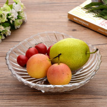 Home big number European style fruit tray creative modern living room crystal glass dried fruit candy tray minimalist tea table fruit basin