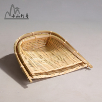 Bamboo dustpan bamboo sieve small dustpan handmade dustpan bamboo fruit plate table dustpan non-porous dustpan bamboo woven sieve