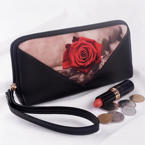 Fashion Joker womens wrist wallet bag long zipper Change clip new large capacity hand holding large screen mobile phone bag