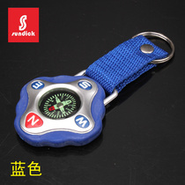 Outdoor Camping Travel Compass Hanging Trim Traveling Wild Camping Finger Key Chain Light