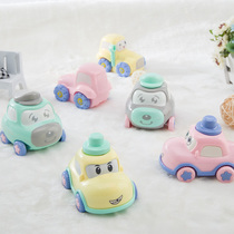 Pretty funny baby toy car Mini childrens return car inertia car set model sliding puzzle