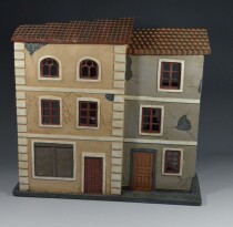 FOV 1:30 1:32 1:35 Scale universal World War II European Three-story townhouse building model finished product