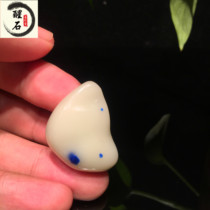 Boutique Qingtian characteristics Blue Star Changhua Chicken blood Shoushan stone hibiscus stone vegetable flower Yellow Inite seal engraving pendant