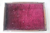 The Republic of China to the early liberation of wooden old tray lining cloth 38 5*27*2 8cm live film YY 188