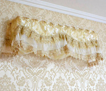 European-style lace hanging hook-up Gold air conditioning cover Air conditioning cover dust cover Beautiful air conditioning curtain cover cloth with liner