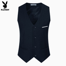 Playboy suit vest mens vest middle-aged waistband slim business casual professional formal suit horse clip