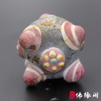 Foyuan Pavilion Qing Dynasty big open eye Dragonfly Eye old glaze beads Seven Star eye glaze with bead pendant DIY accessories
