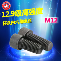 Huachang HUA cylindrical head hexagon cup head screw Alloy steel black 12 grade 9 high strength bolt M12