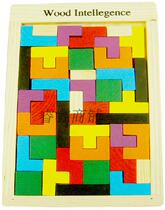 Professional wooden educational toy wooden Tetris building block puzzle game variety kindergarten gift