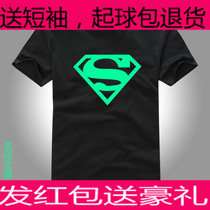 Summer dress men and women couples Alice Superman Iron Man White Beard Five Star Night Fluorescent Clothes Short Sleeve T-shirt